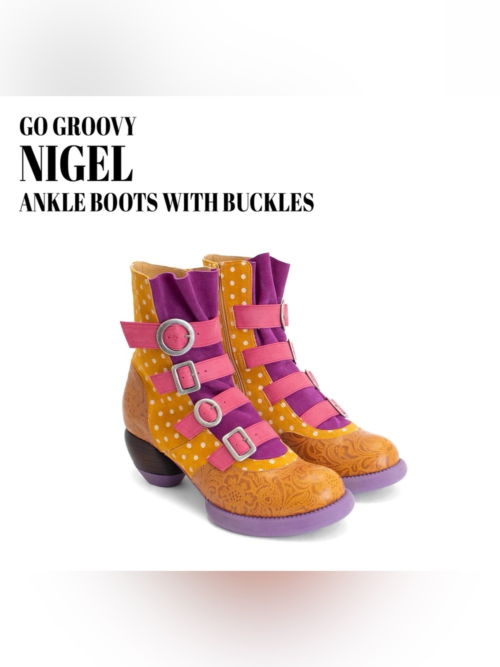 Preowned John Fluevog Go Groovy Nigel in Size 9